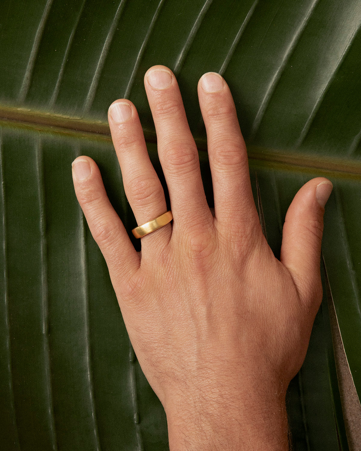 Men's Organic Band 9ct Lucy Folk Rings - Main Image