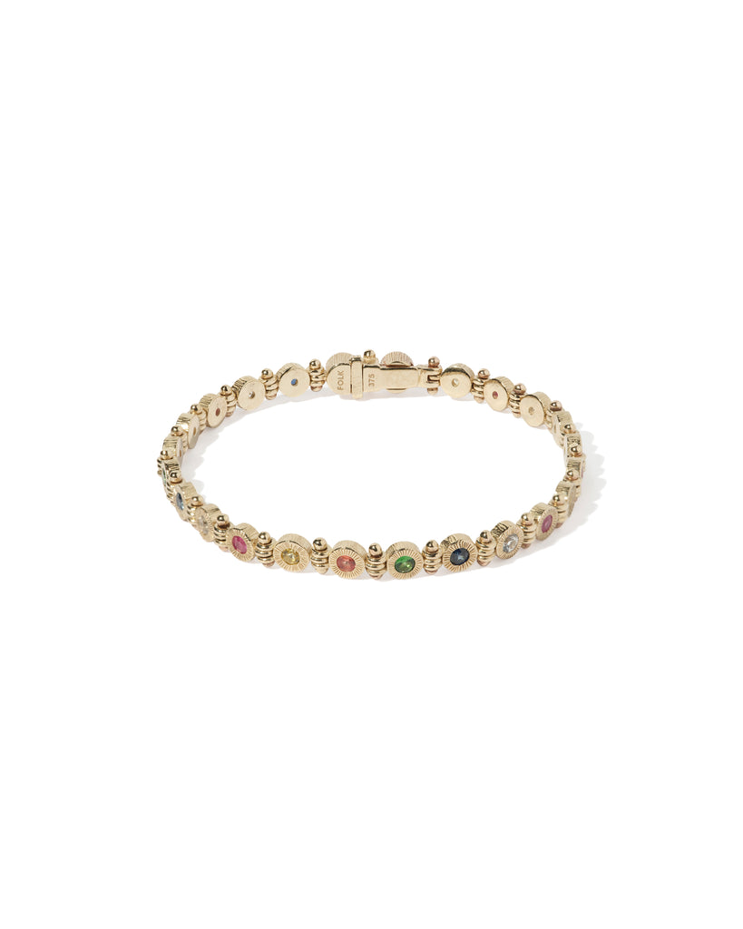 9ct Gold Rainbow Tennis Bracelet Lucy Folk Lucy Folk