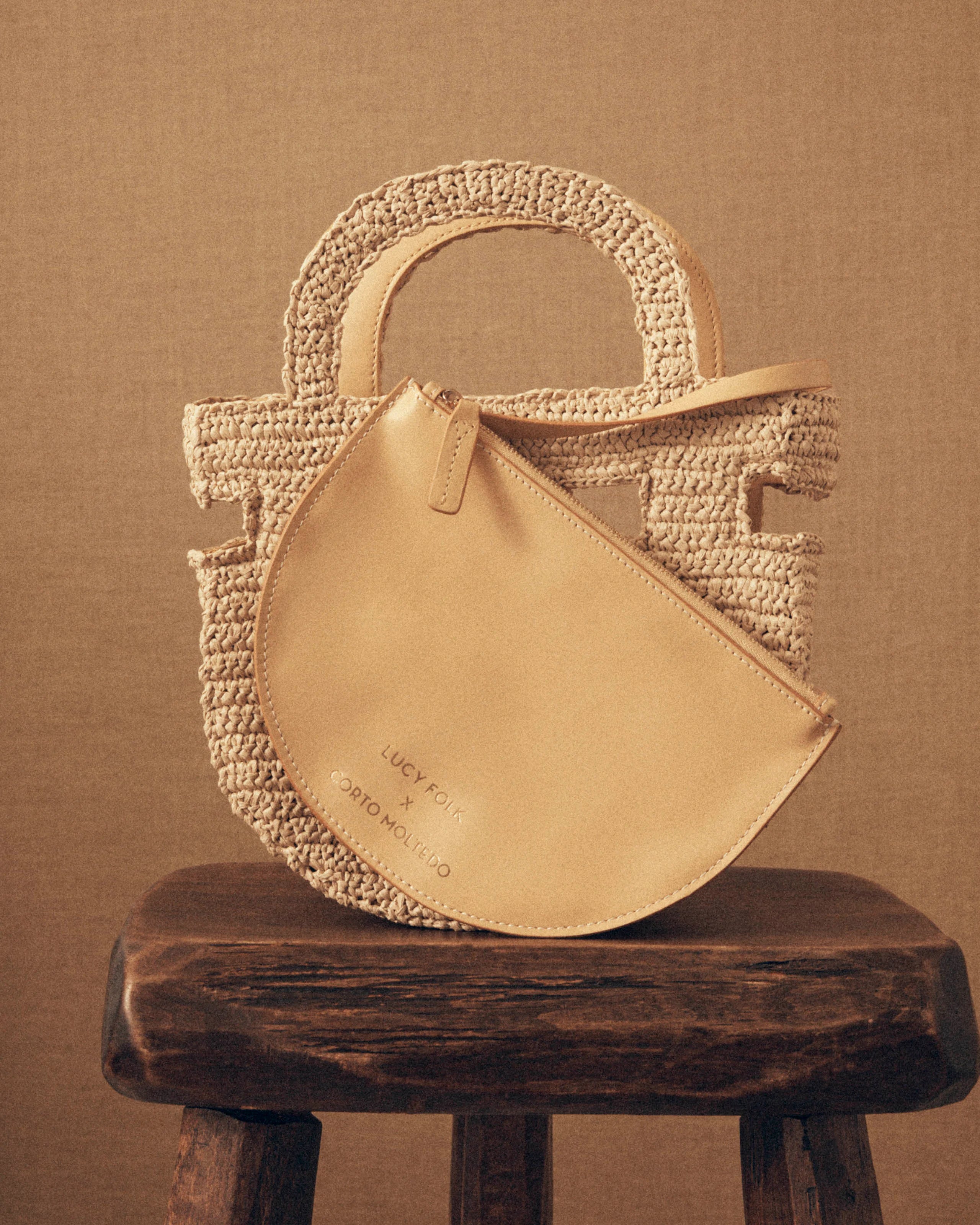 Lucy Folk x Corto Moltedo - Raffia Visage Bag