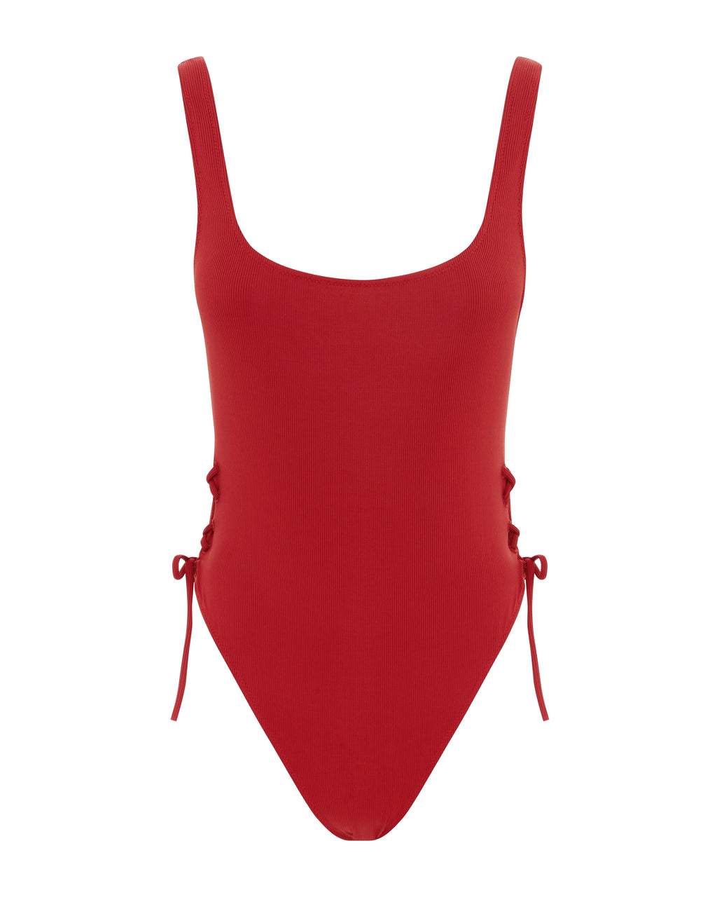 Pink Ribbed Tie Side One Piece - Lua Lua