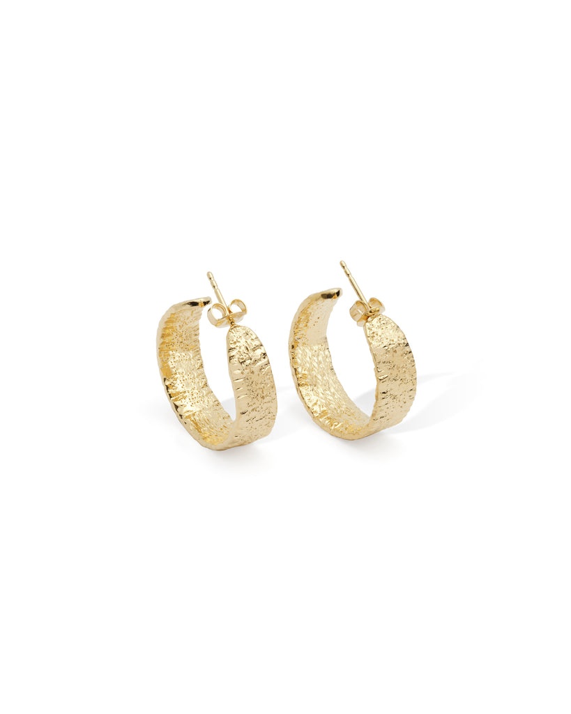 Anchovy Hoop Earrings - Yellow Gold Plate | Lucy Folk
