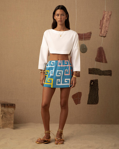 Atlantis Hand Printed Skirt