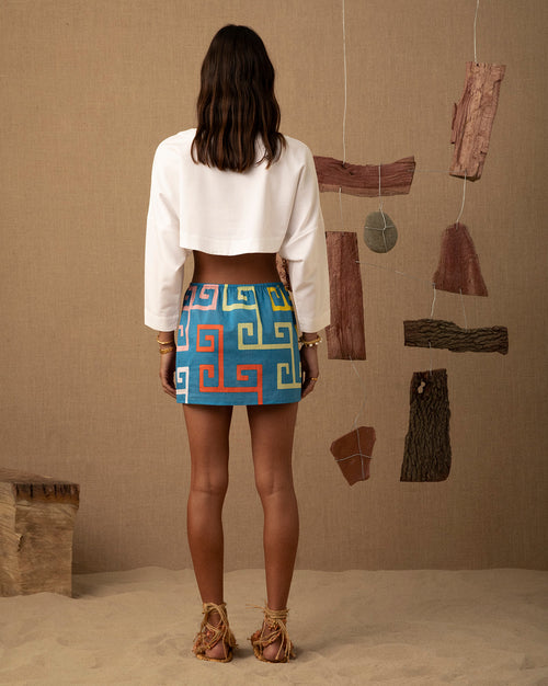 Atlantis Hand Printed Skirt