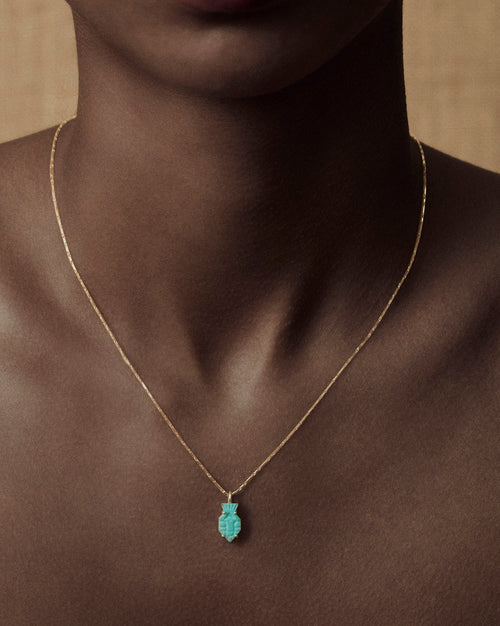 Turquoise Bes Necklace - 9ct