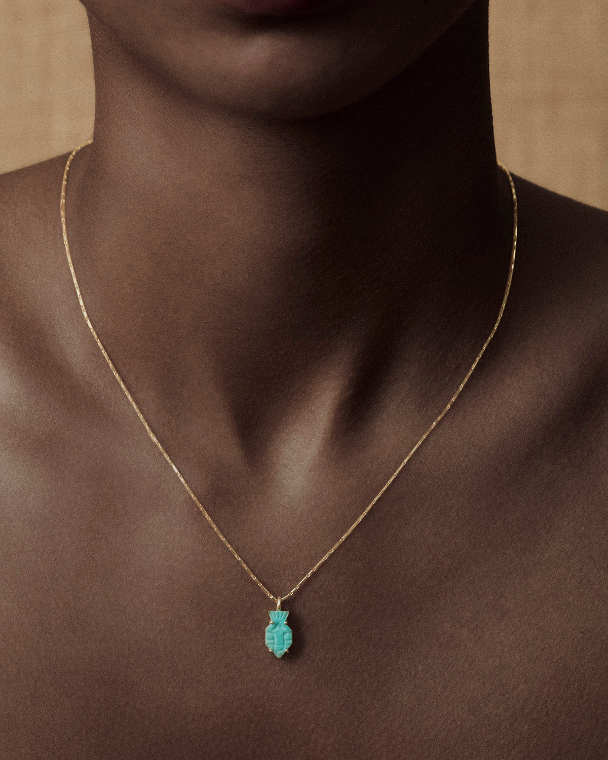 Turquoise Bes Necklace - 9ct