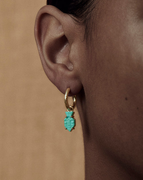 Turquoise Bes Earrings - 9ct