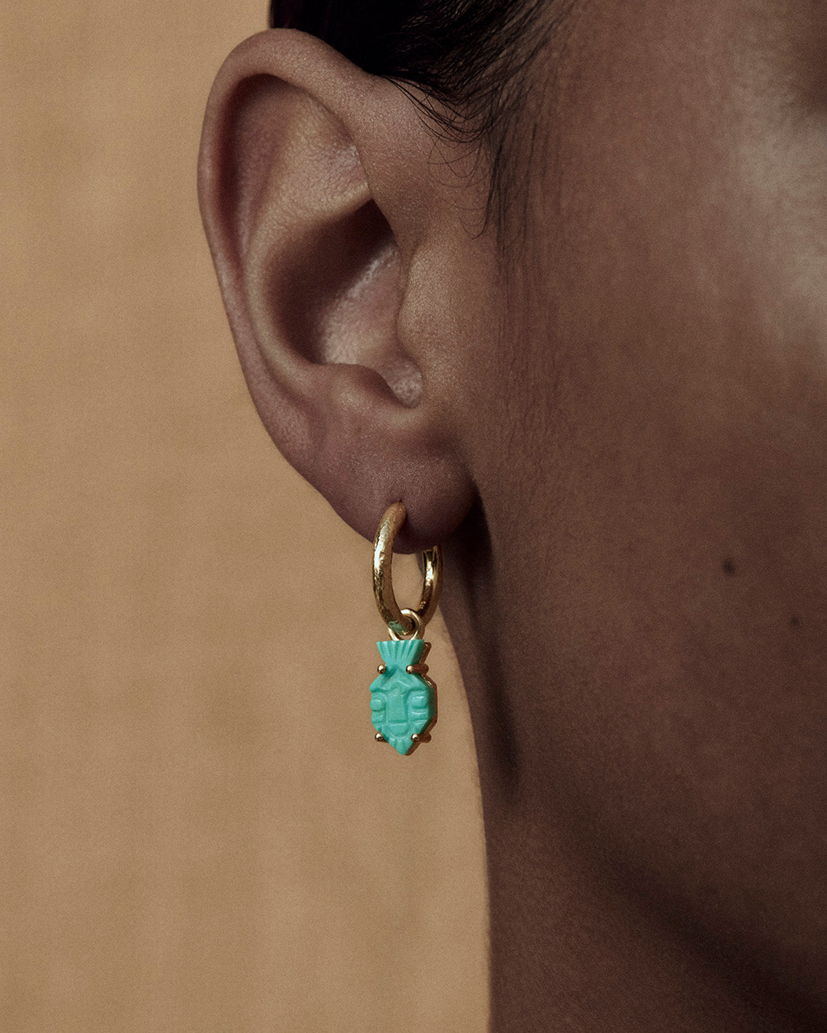 Turquoise Bes Earrings - 9ct