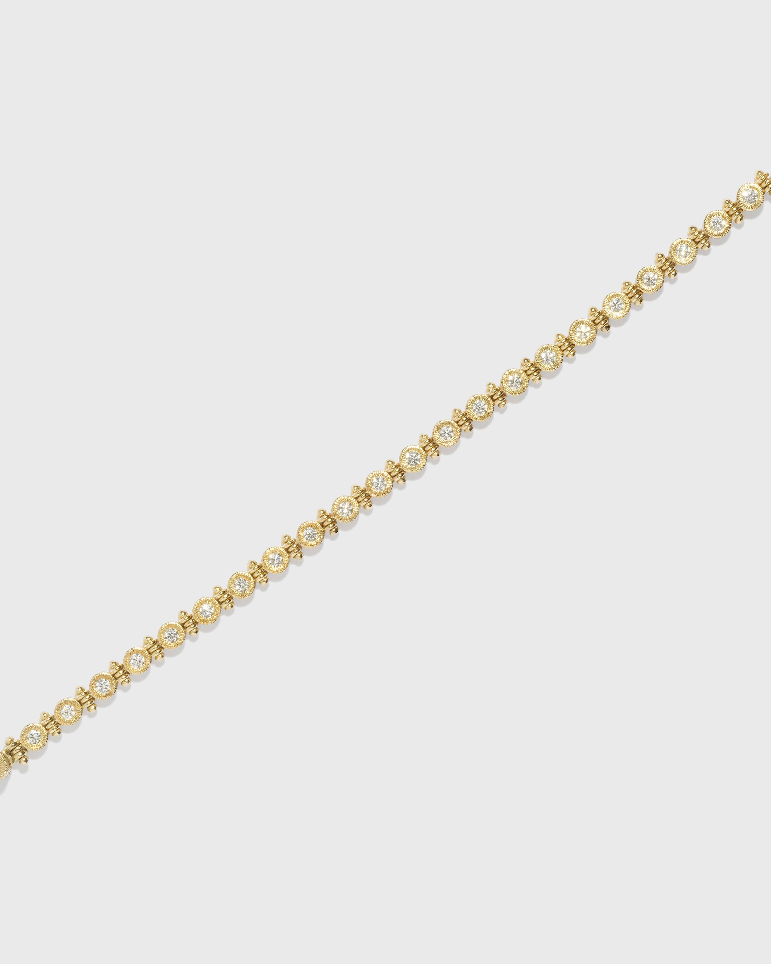 Diamond 18ct Gold Tennis Bracelet Lucy Folk Jewellery