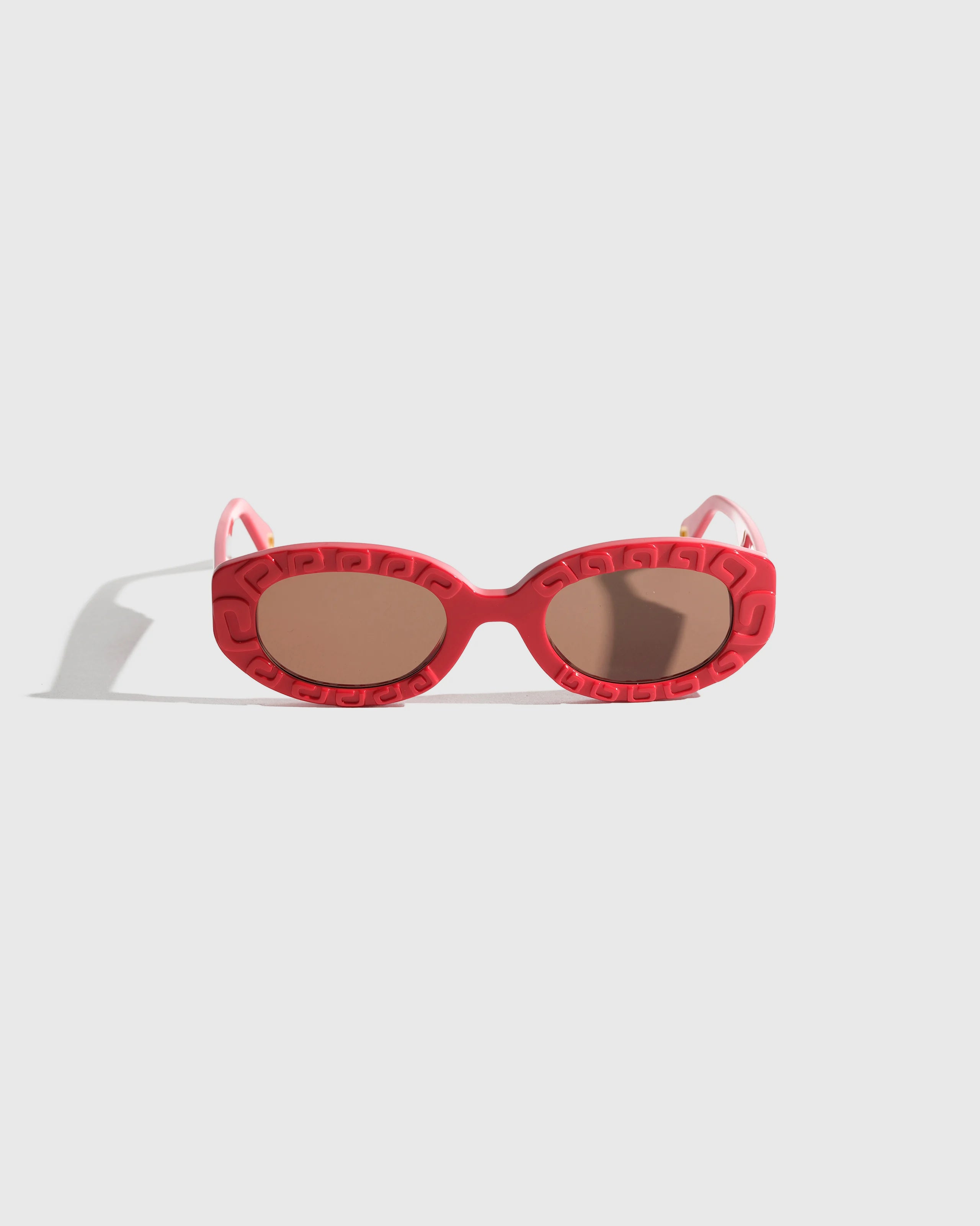 Draa Embossed Oval Sunglasses | Lucy Folk Eyewear