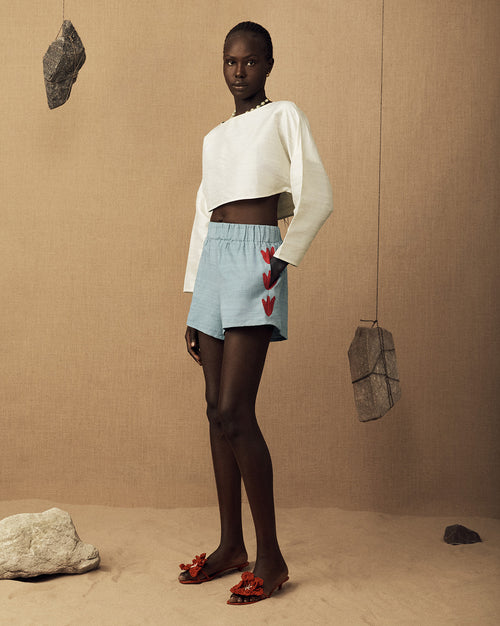 Flaura Raw Silk Short