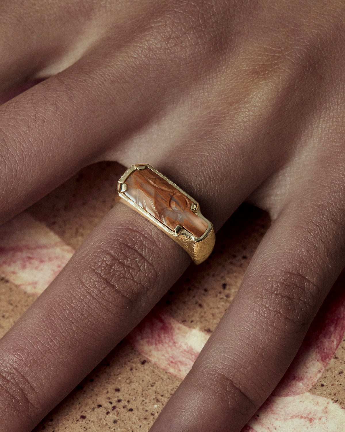 Jasper Afterlife Ring - 9ct