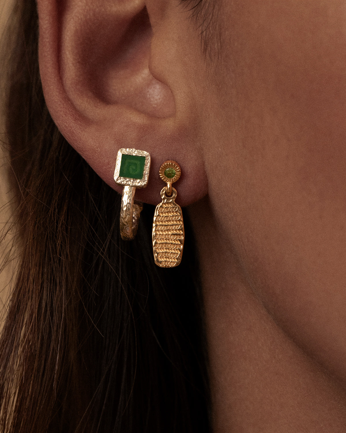 Wasabi Verde Earrings - 9ct