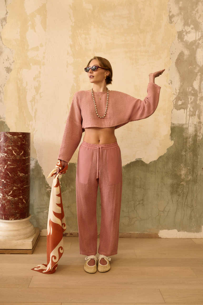Aura Crochet Patch Pant