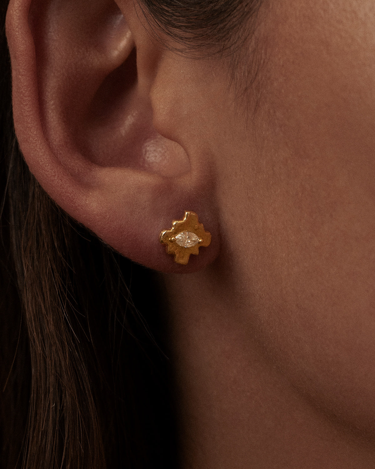 Omnium Diamond Single Stud - 18ct