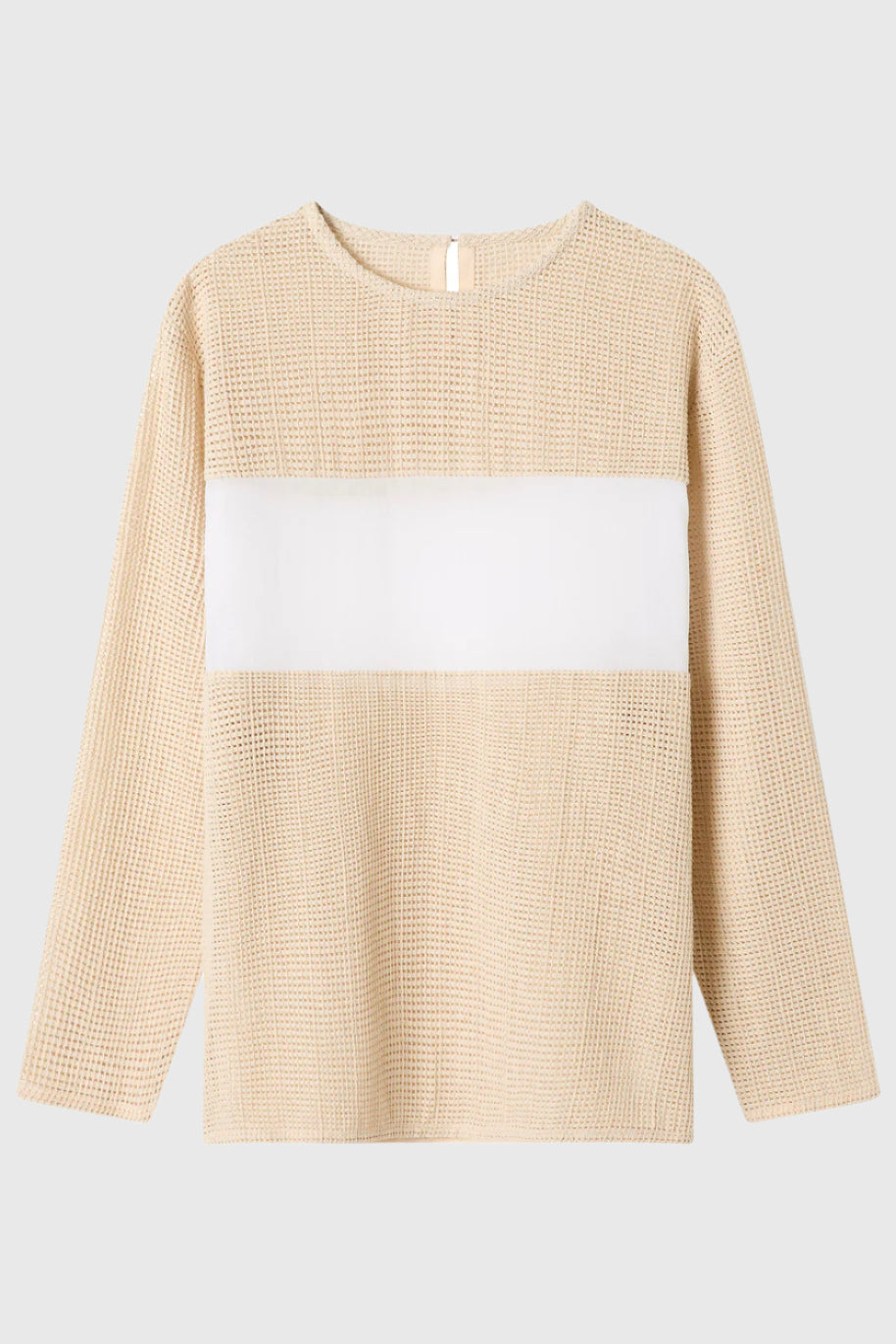 Aura Crochet Long Sleeve Top
