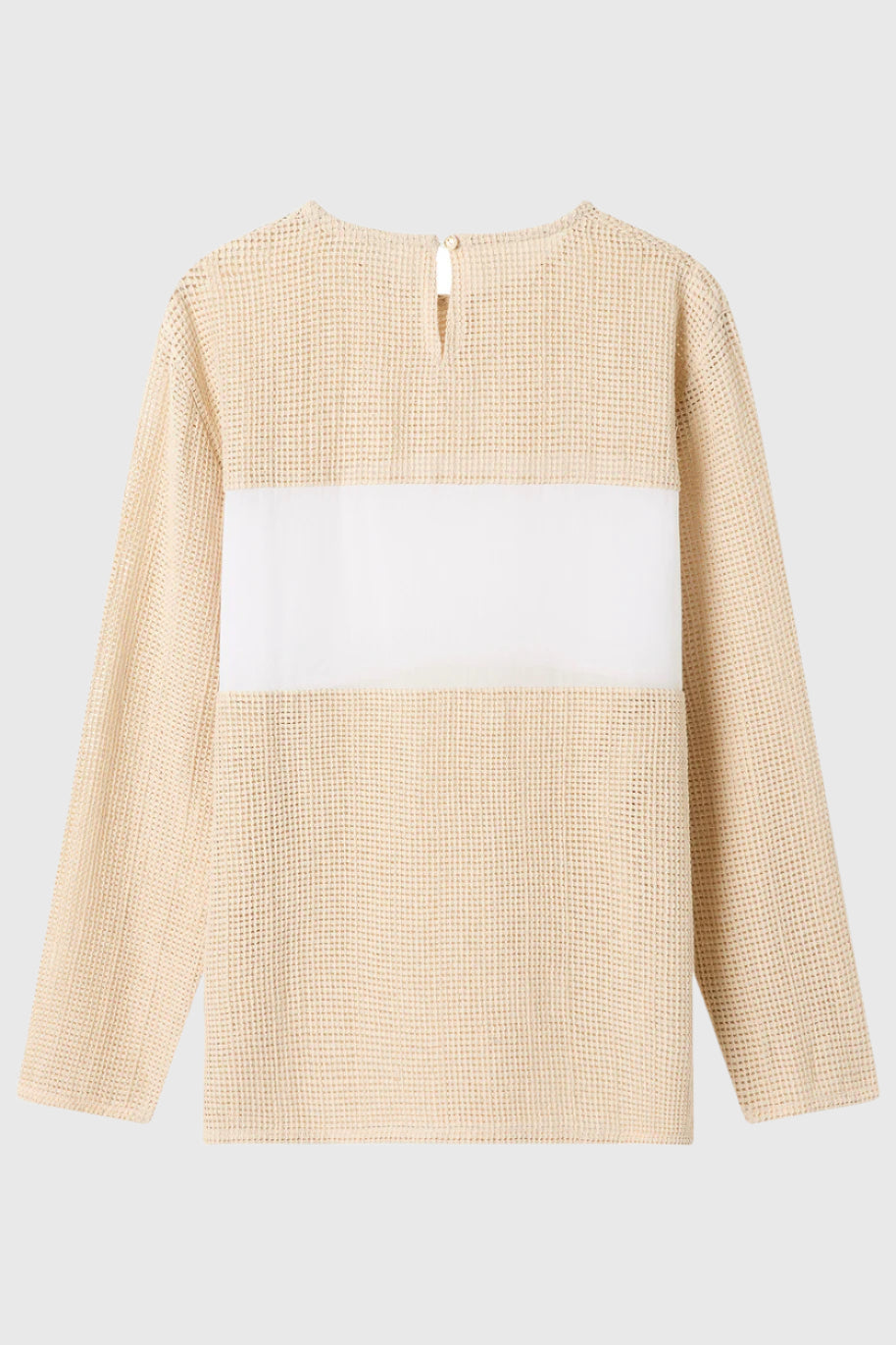 Aura Crochet Long Sleeve Top