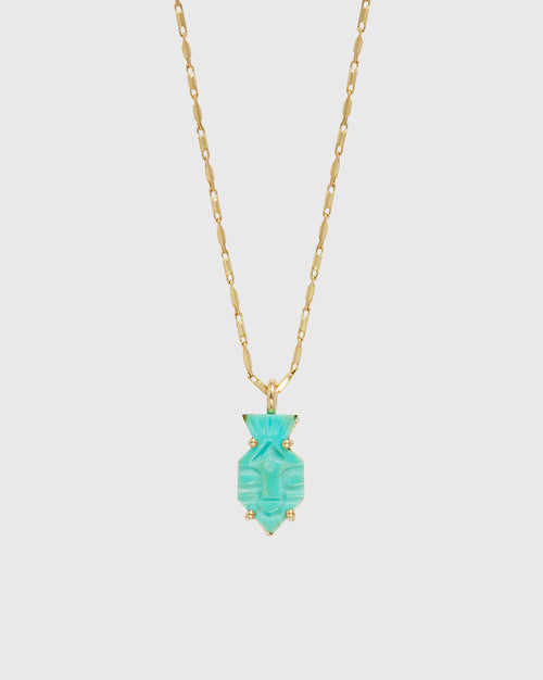 Turquoise Bes Necklace - 9ct