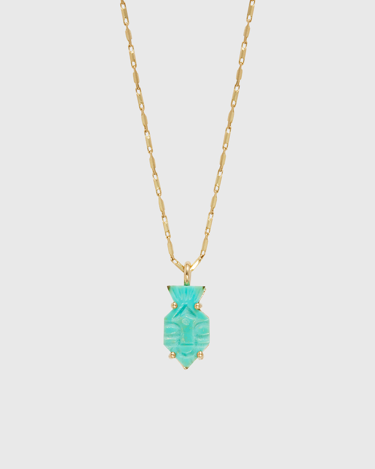 Turquoise Bes Necklace - 9ct