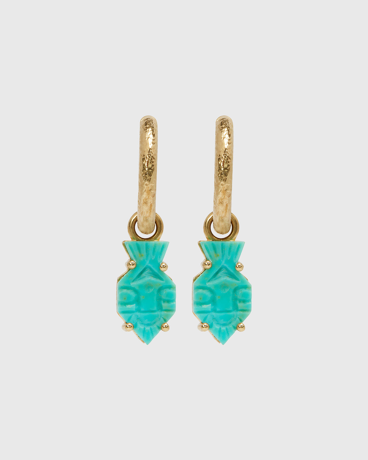 Turquoise Bes Earrings - 9ct