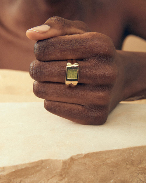 Jade Decco Ring - 9ct