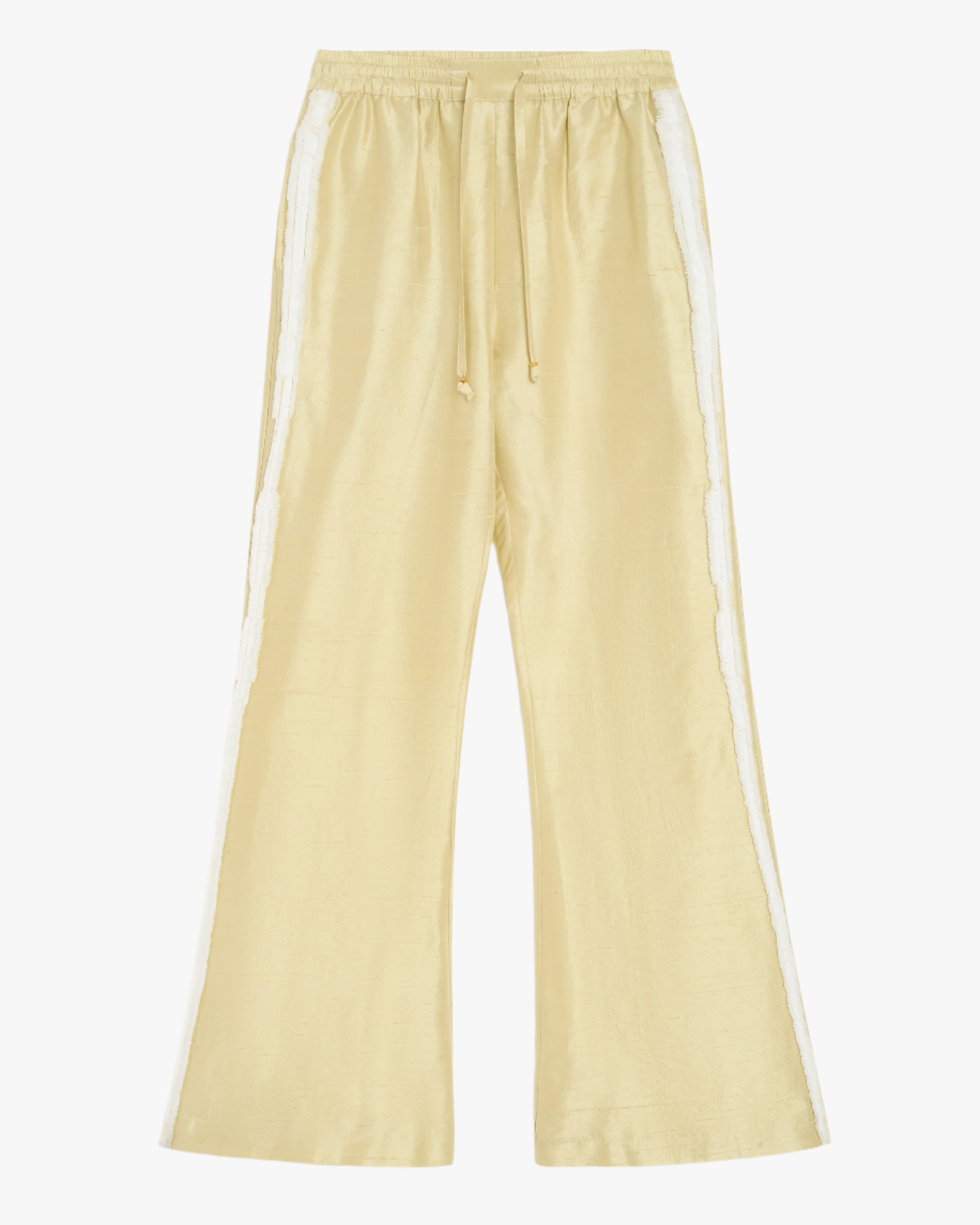 Tufted Wave Silk Flare Pant
