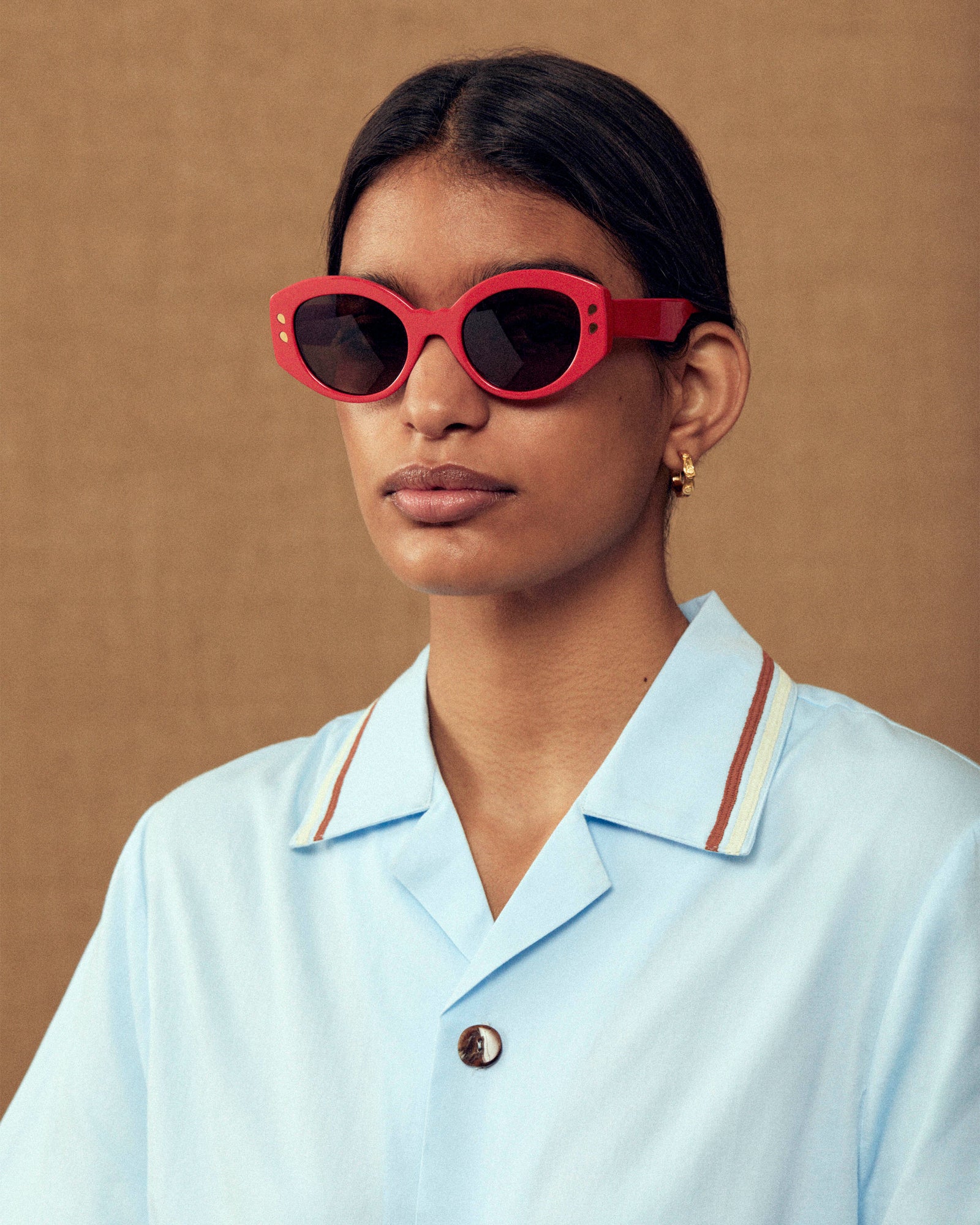 Cartouche Sunglasses Tomato Lucy Folk Eyewear Lucy Folk